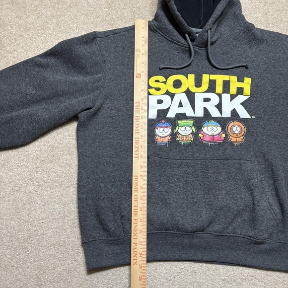 South Park X Members Only Hoodie Sweatshirt Mens Large Gray Cartoon Fleece - Picture 8 of 15